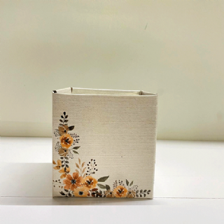 Cachep Quadrado Pote 12 Linho Floral - Pacote c/10 und